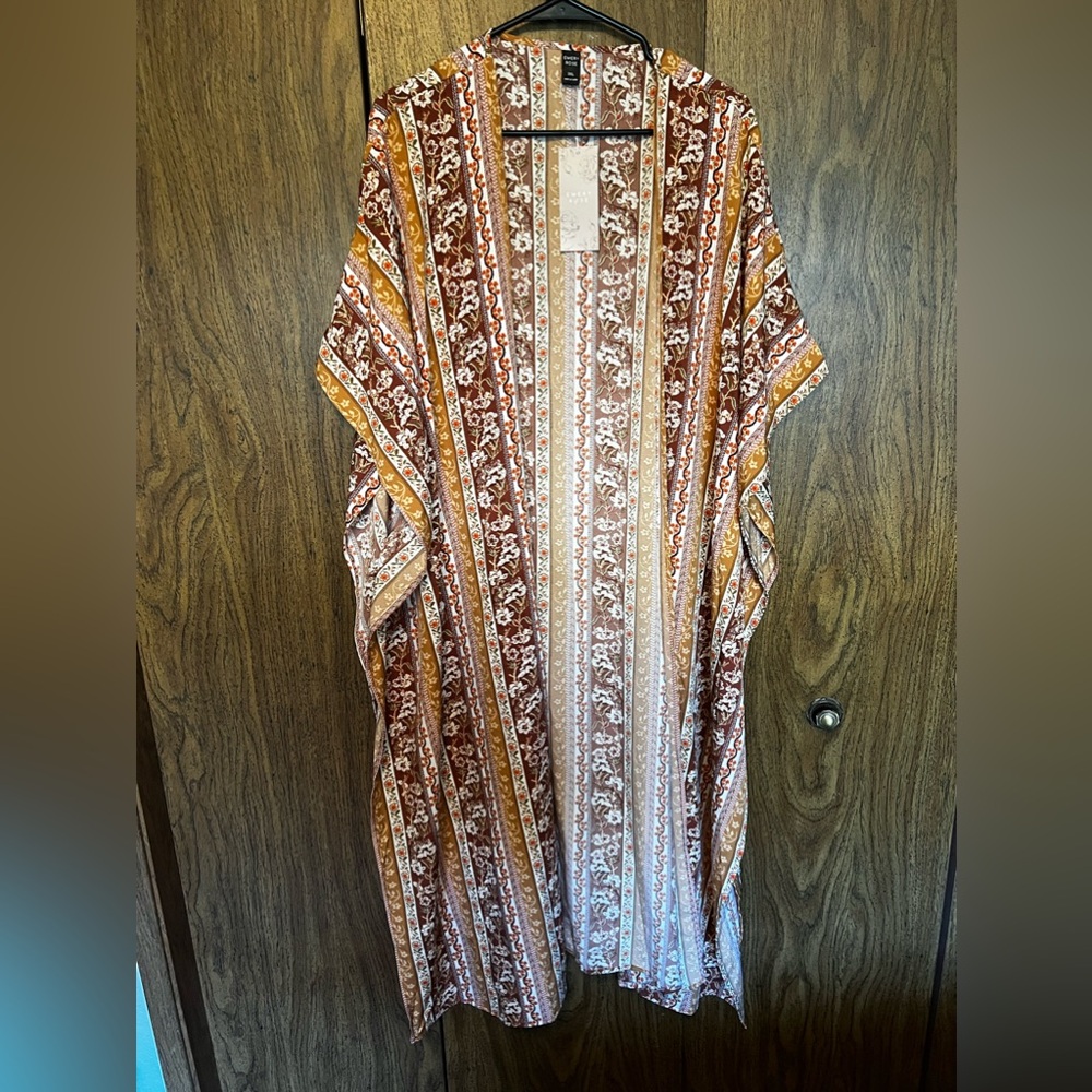 Emery Rose 3XL long boho kimono NEW